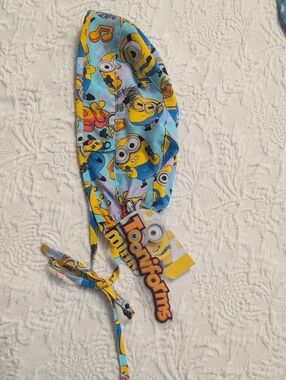 Minions-Print Surgical Scrub Cap - Blue & Yellow